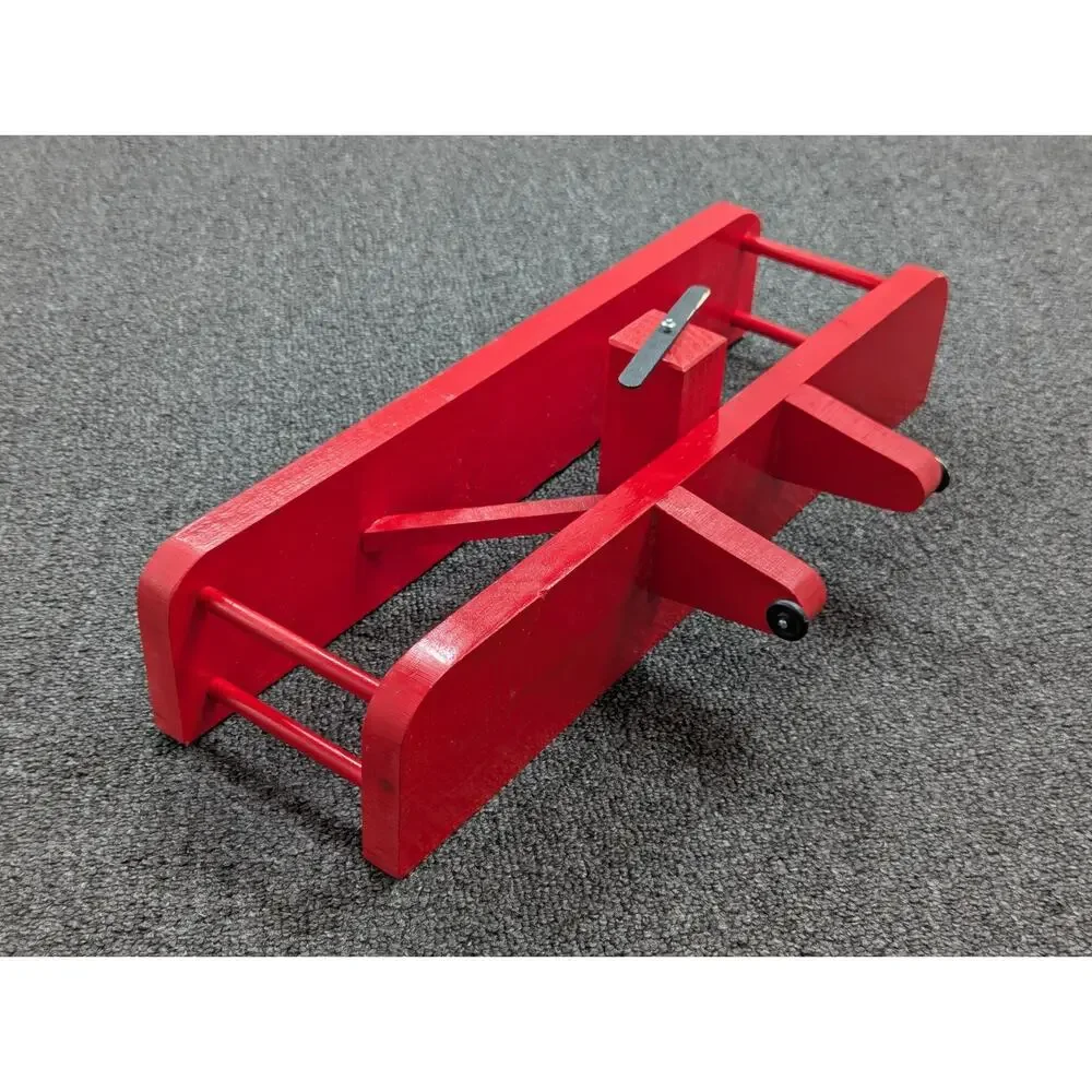 Mr. Train Red Wood Decorative Airplane Wall Shelf Decor Wheels Propeller Move